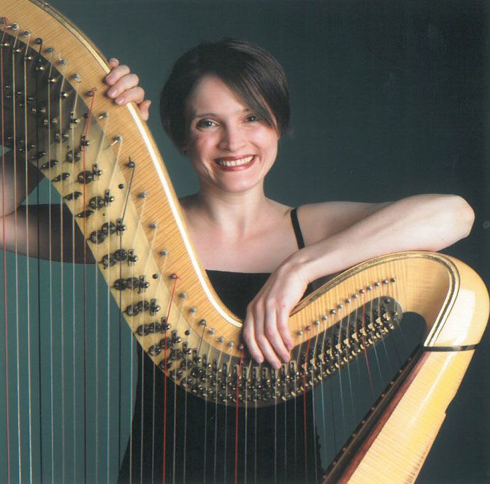 Lucy Wakeford with harp