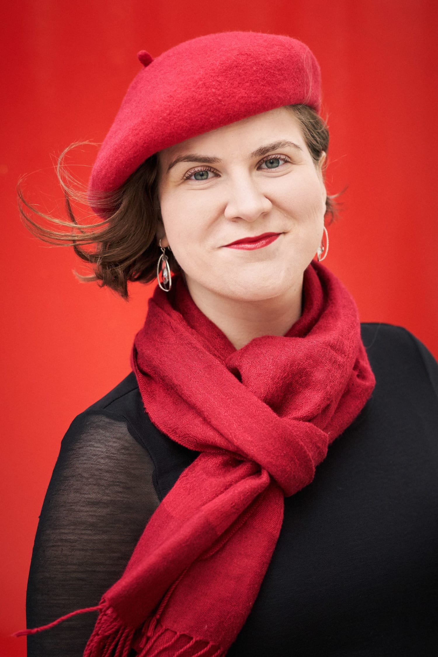 Ema Nikolovska red background